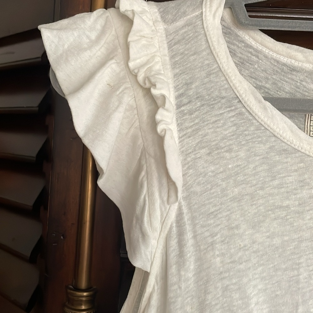 Current Elliot Double Muscle Star Cream Top Size 2 Fits MEDIUM EUC - Picture 6 of 8